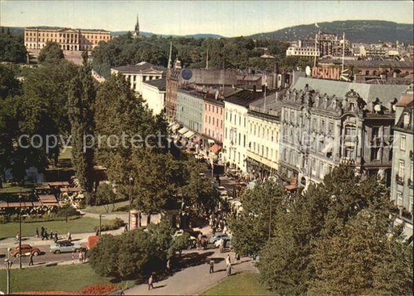 Oslo Norwegen Karl Johans Street and the Royal Palace