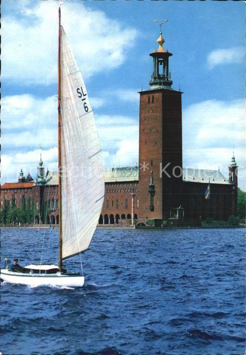 Stockholm Stadshuset Segelboot
