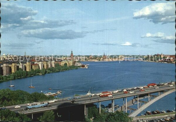 Stockholm Västerbron och Riddarfjärden