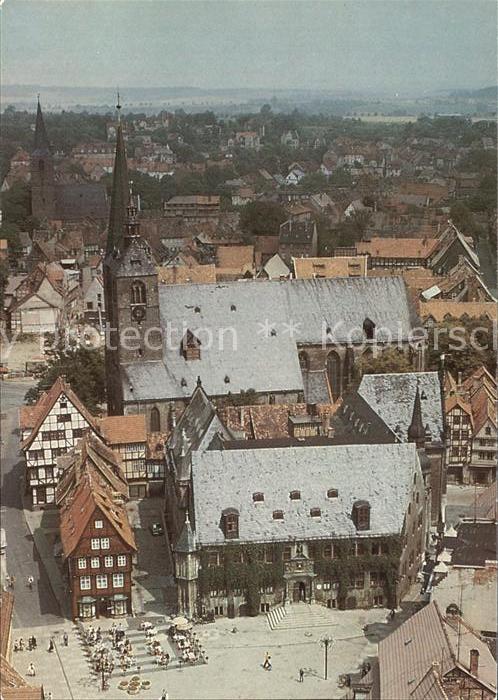 Quedlinburg Markt Kirche Fliegeraufnahme