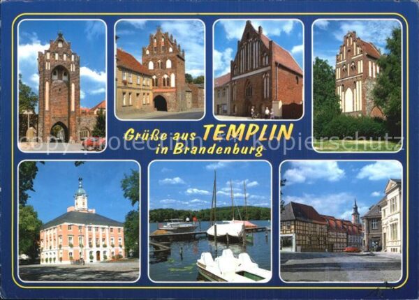 Templin Stadttor Kirche Rathaus Hafen Marktplat