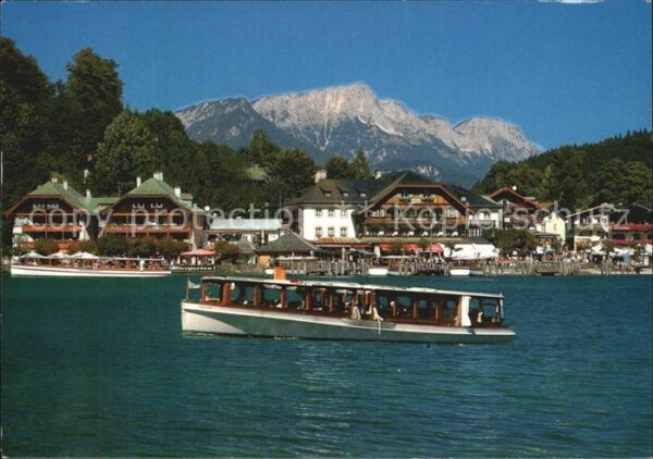 Koenigssee mit Seelände und Untersberg Fahrgastsch