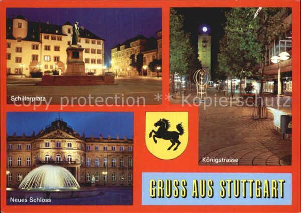 Stuttgart Schillerplatz Neues Schloss Königstrass