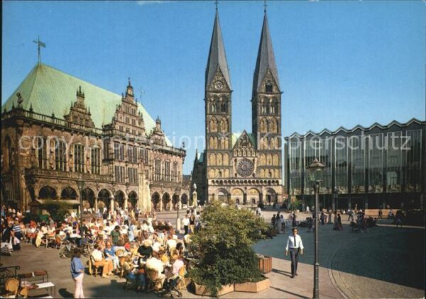 Bremen Marktplatz Rathaus Dom und Parlamentsge