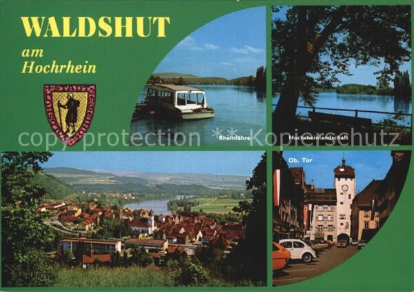 Waldshut-Tiengen Rheinfähre Hochrheinlandschaft Panorama