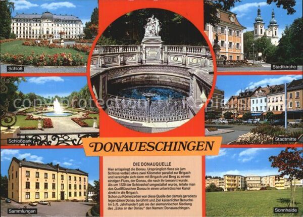 Donaueschingen Schloss Stadtkirche Schlosspark Donauqu