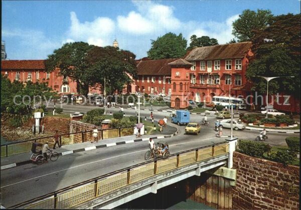 Malaysia Malaya Tan Kim Seng Bridge Clock Tower and Gov