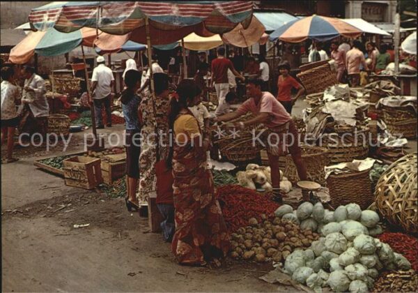 Malaysia Malaya A Vegetable Market