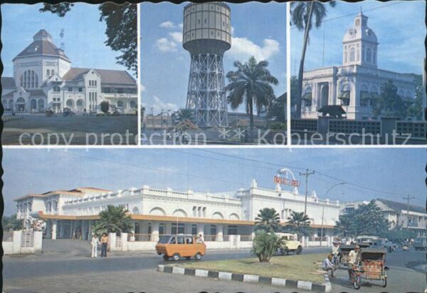 Medan Indonesia Central Post Office Water Tower City Ha