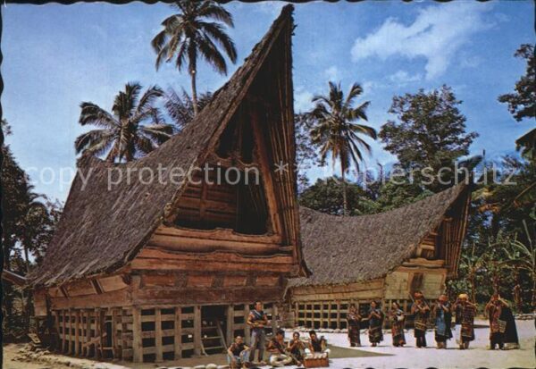Sumatera Sumatra Tomok village Batak traditional house S