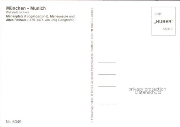 Muenchen Marienplatz Mariensäule Altes Rathaus – Bild 2