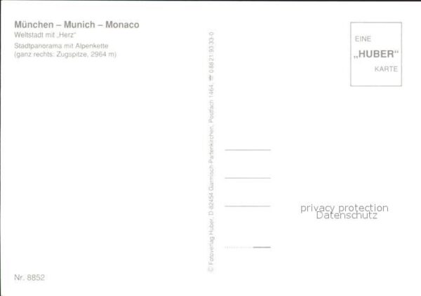 Muenchen Stadtblick mit Alpenkette Zugspitze – Bild 2