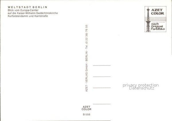 Berlin Kaiser Wilhelm Gedächtniskirche Kurfürs – Bild 2