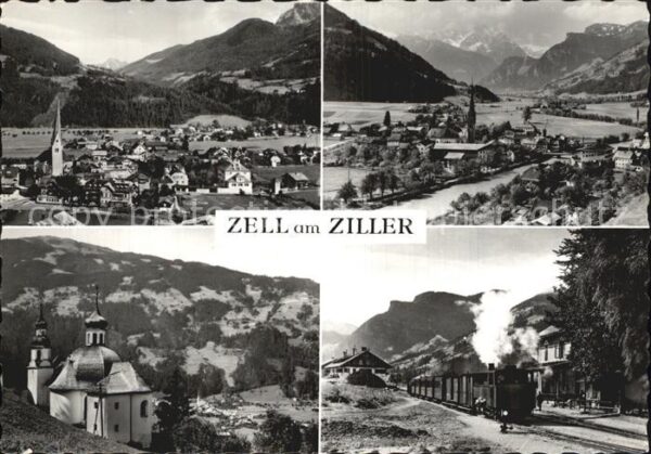 Zell Ziller Tirol Kirche Eisenbahn Panoramen