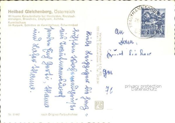 Gleichenberg Bad Kurmittelhaus Kurpark Schlitten Schwimm – Bild 2