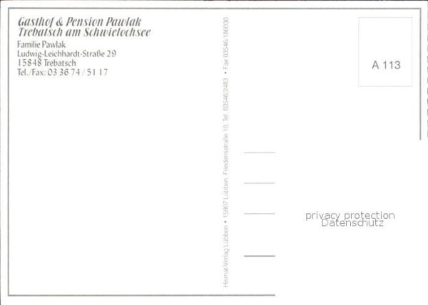 Trebatsch Gasthof Pension Pawlak Schwielochsee – Bild 2