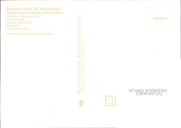 Schoeneck Vogtland HO Hotel Schönecker Hof Kinderkurheim F – Bild 2