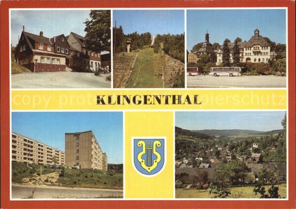 Klingenthal Vogtland Aschberg Schänke Schanze Rathaus Panora