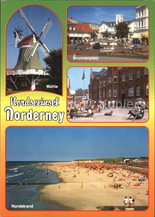 Norderney Nordseebad Mühle Brunnenplatz Poststraße Nordstran