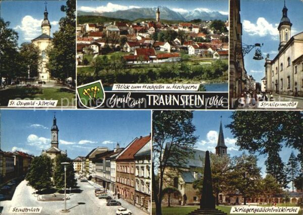 Traunstein Oberbayern St Oswald Kirche Hochfelln Hochgern Sta
