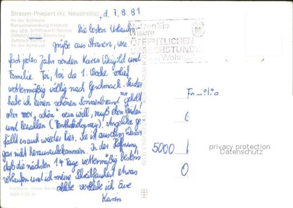Strasen Priepert Schleuse Bungalowsiedlung Pelz – Bild 2