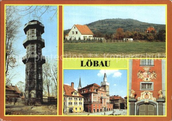 Loebau Sachsen Aussichtsturm Rathaus Portal