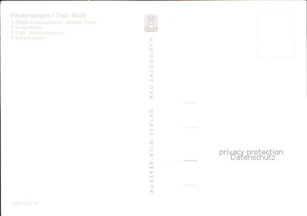 Finsterbergen FDGB Erholungsheim Wilhelm Pieck Konzer – Bild 2