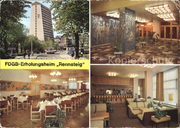 Oberhof Thueringen FDGB Erholungsheim Rennsteig Empfang Sp