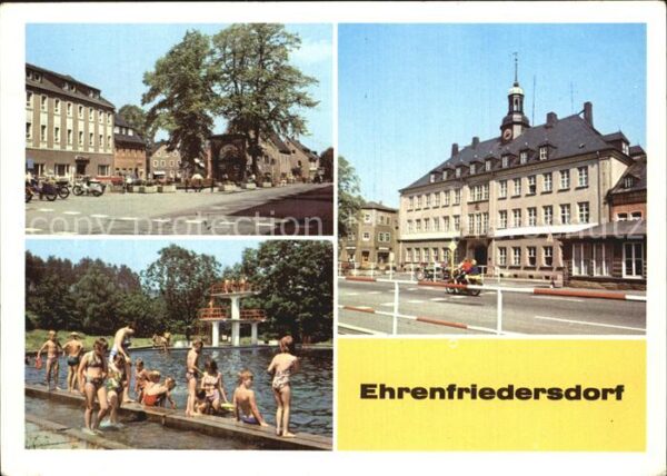 Ehrenfriedersdorf Erzgebirge Markt Freibad Rathaus