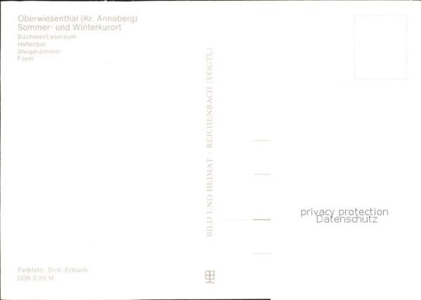 Oberwiesenthal Erzgebirge FDGB Erholungsheim Am Fichtelberg – Bild 2