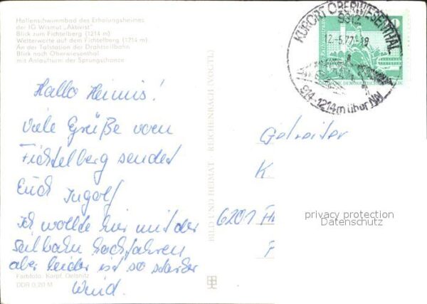 Oberwiesenthal Erzgebirge Hallenschwimmbad Erholungsheim IG Wismu – Bild 2