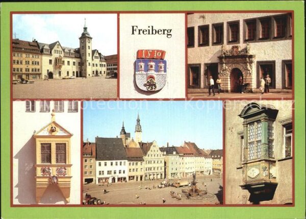 Freiberg Sachsen Stadtwappen Rathausportal Obermarkt Bar