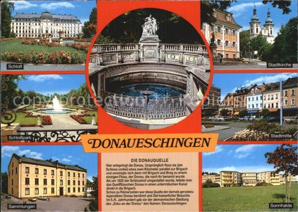 Donaueschingen Schloss Stadtkirche Schlosspark Sonnhal