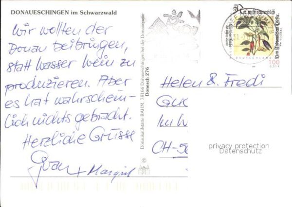 Donaueschingen Schloss Stadtkirche Schlosspark Sonnhal – Bild 2