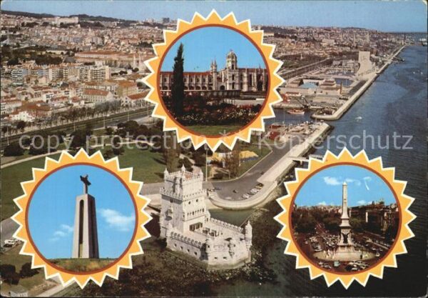 Lisboa Schloss Denkmal  Luftaufnahme