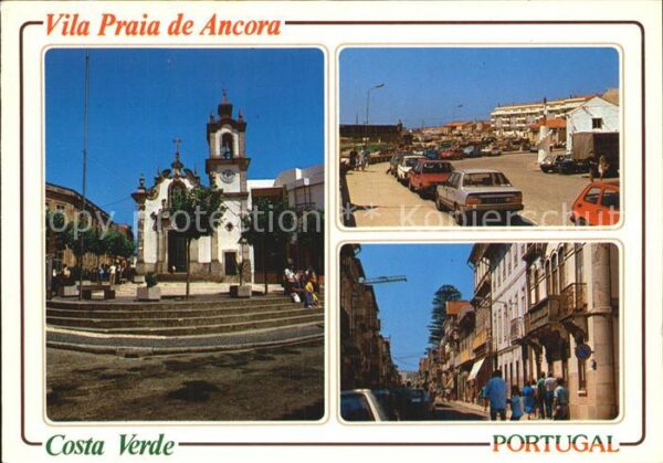 Portugal Vila Praia de Ancora Kirche Ortsansicht