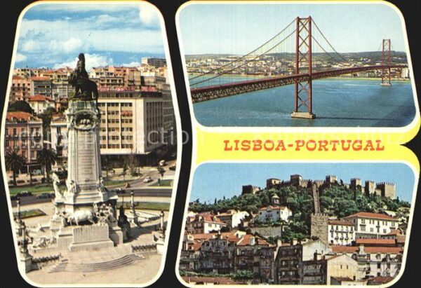 Lisboa Denkmal Brücke Stadtansicht Schloss