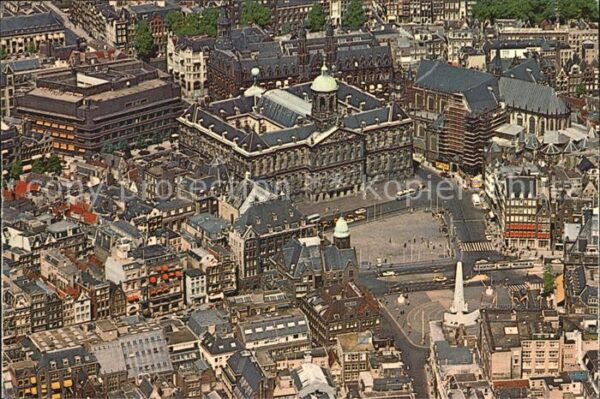 Amsterdam Niederlande Royal Palace Dam Platz Luftbild