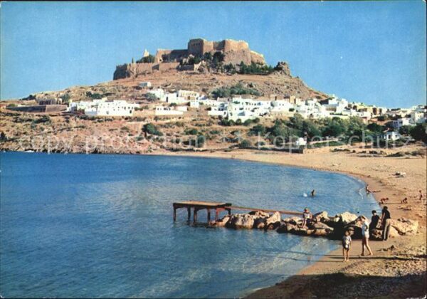 Rhodos Rhodes Aegaeis Dorf Linde Akropolis