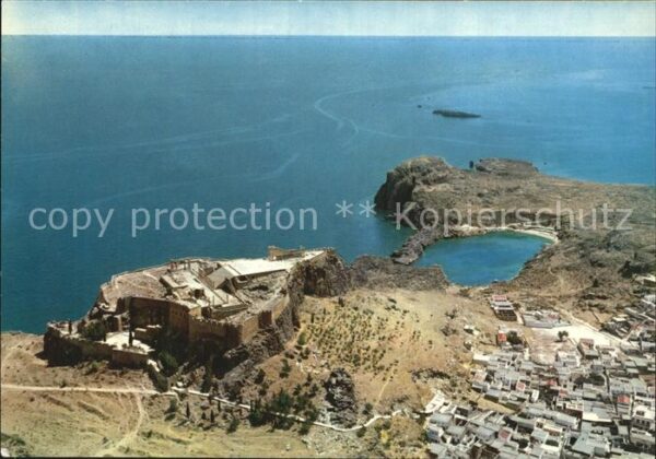 Rhodos Rhodes Aegaeis Ansicht von Lindos