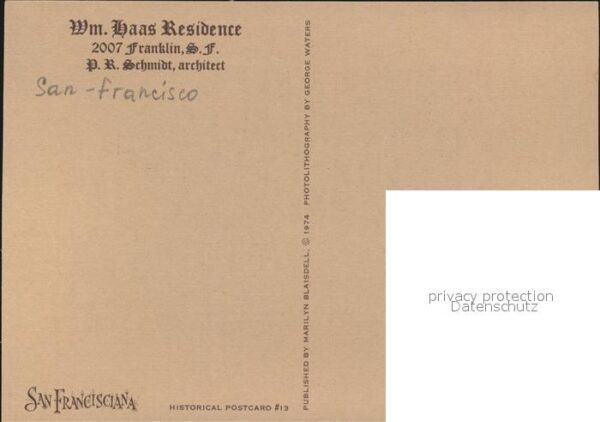 San Francisco California Haas Residence Franklin – Bild 2