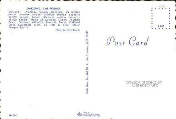 Oakland California Alameda County Coliseum – Bild 2