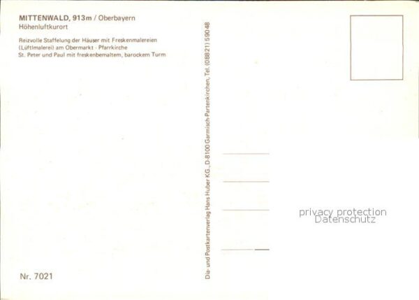 Mittenwald Bayern Höhenluftkurort Stadtansicht – Bild 2