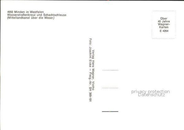 Minden Westfalen Wasserstraßenkreuz Schachtschleuse – Bild 2