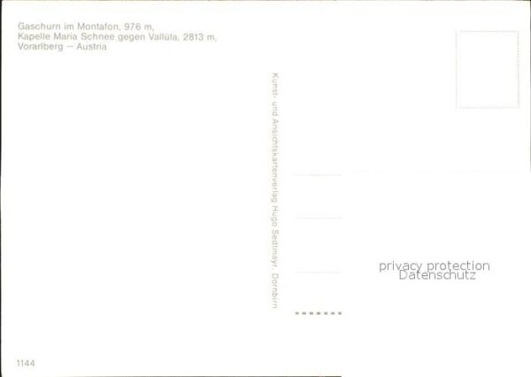 Gaschurn Vorarlberg Montafon Kapelle Maria Schnee Vallüla – Bild 2