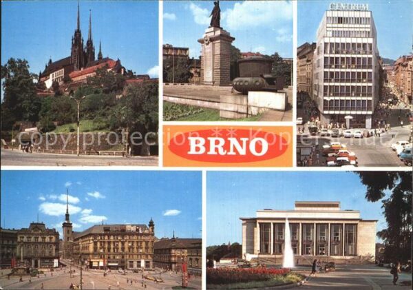 Brno Bruenn Kirche Hauptbahnhof Landesmuseum Petrov