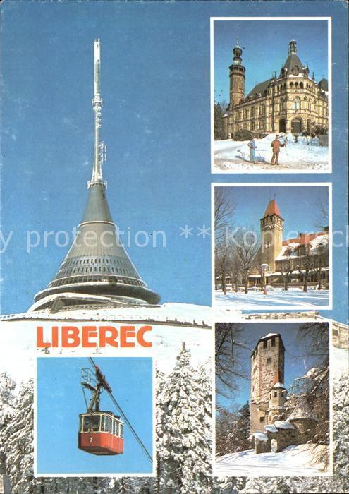 Liberec Schloss Seilbahn Rathaus Baude Winterla