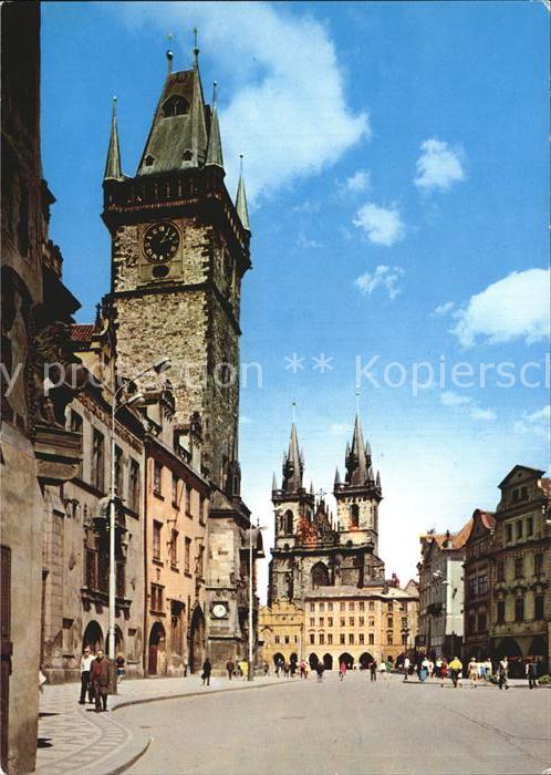 Praha Prahy Prague Altstädter Rathaus Theinkirche