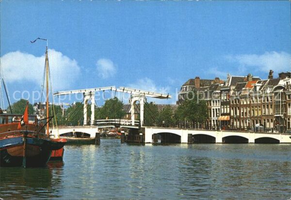 Amsterdam Niederlande Brücke Amstel