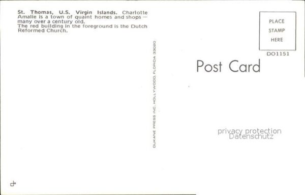 United States Virgin Islands Sankt Thomas Kirche Stadtansicht – Bild 2